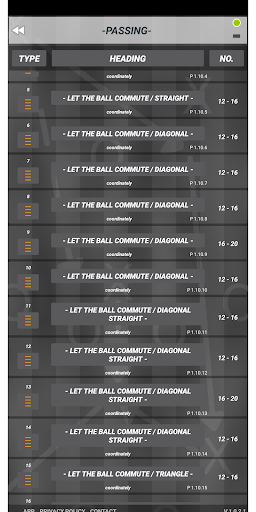 TTA passing training exercises Screen 3