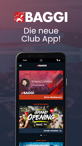 Android application BAGGI screenshort