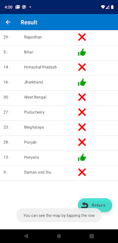 India State Shape Quiz - Screenshot 3