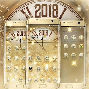 Gold Diamond Deluxe Clock 2018 For PC installation
