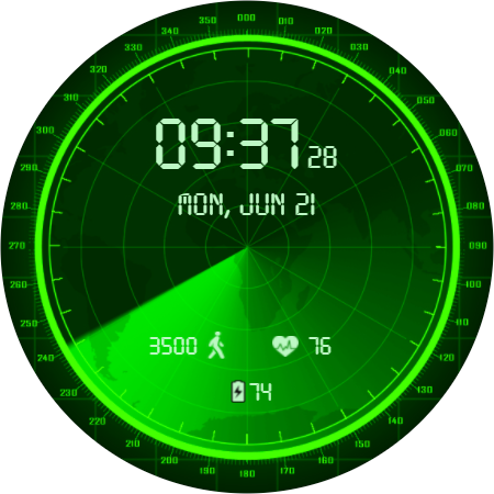 Watch Face Radar Screen 2