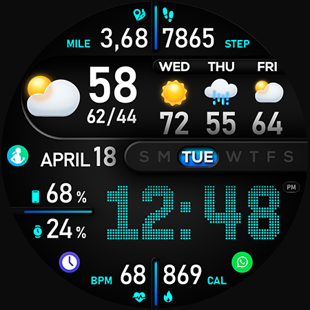 PER8 Weather WatchFace Digital screenshot 44