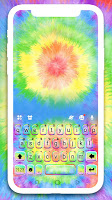 screenshot of Hippy Tie Dye Keyboard Theme