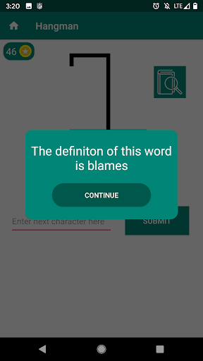 Hangman Vocab Builder Screen 3