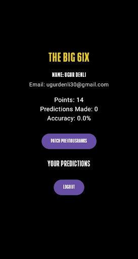 The Big 6ix Prediction App.