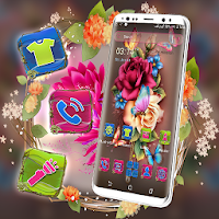 Rose Butterfly Launcher Theme