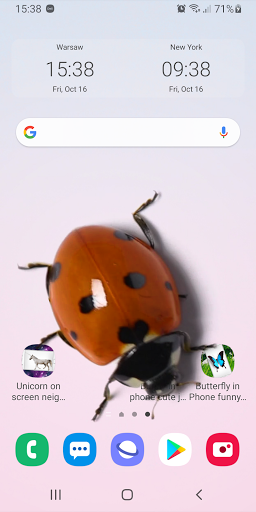 Ladybug in phone funny joke - iLadyBird