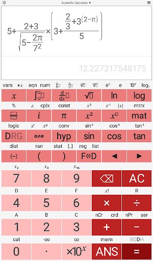 Screenshot of Scientific Calculator