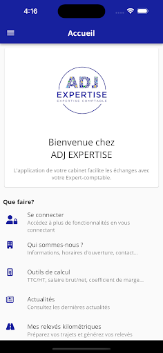 Android application ADJ EXPERTISE screenshort