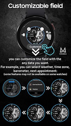 MD254: Digital watch faceのおすすめ画像4