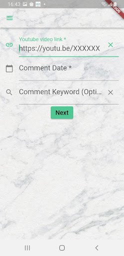 Android application Comment Lottery screenshort