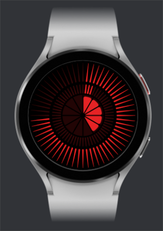 Android application Tempus Red Android Watch Face screenshort