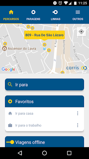Android application Carris screenshort