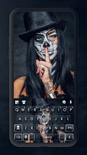 Android application Mystery Skull Keyboard Backgro screenshort