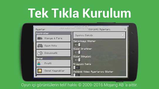 Türkçe Dil: Minecraft PE Unlocked Apk 2