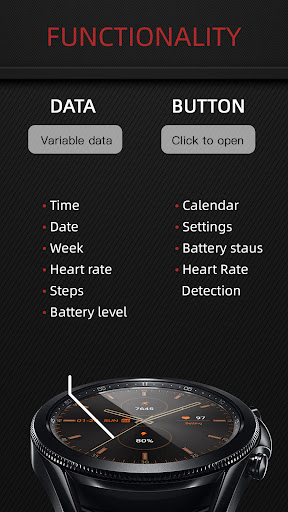 Simple Orange For Wear OS Screen 2