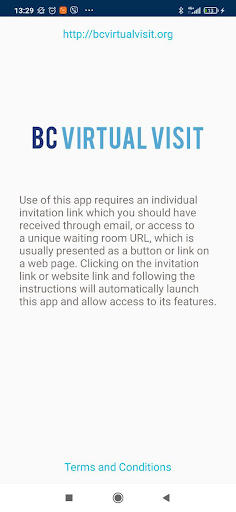 Android application BC Virtual Visit screenshort