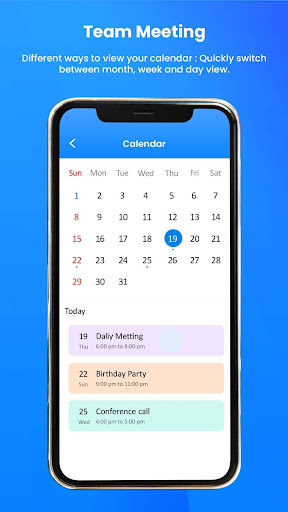 Android application Calendar screenshort