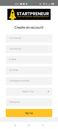 Startpreneur. Screen 3