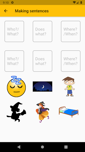 Making sentences Screen 2