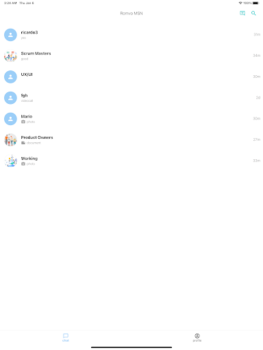 romVo Messenger Screen 3