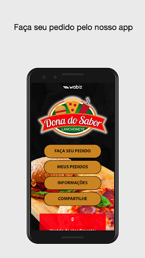 Android application Lanchonete Dona do Sabor screenshort