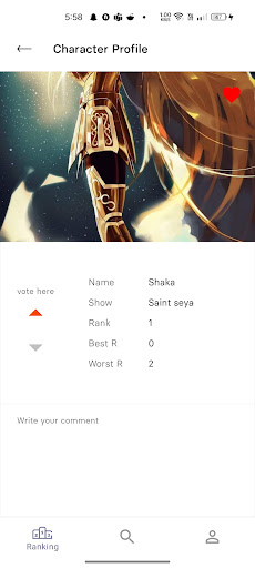 FC Ranking: Characters Ranking Screen 2
