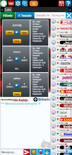 Android application MunzurOkey - Online Okey Oyna screenshort