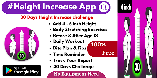 Android application Height Increase Workout screenshort