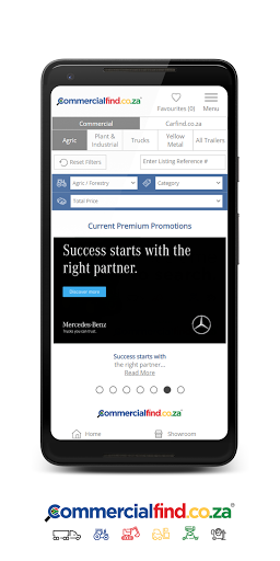 Android application Commercialfind.co.za – Machine screenshort