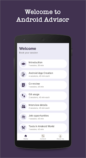 Android application Android Advisor: learn quickly screenshort