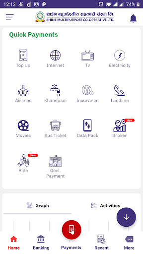Android application Shine Mobile App screenshort