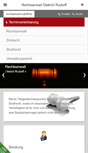 Rechtsanwalt Dietrich Rudorff Screen 2