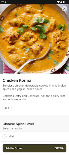 Noor Indian Fusion Kitchen Screen 3