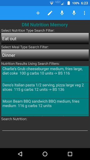 DM Nutrition Memory Screen 3