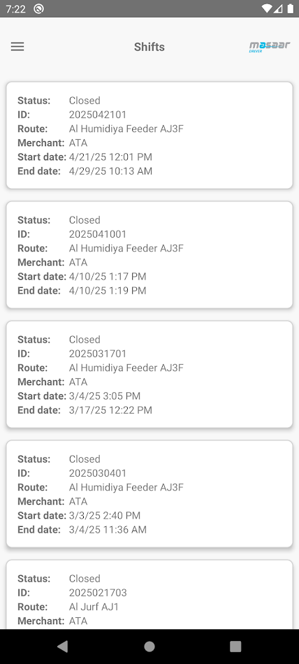 #2. Masaar Ajman Driver (Android) By: o-city.com