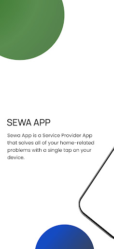 Android application Sewa App Provider screenshort