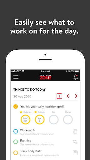 Training Zone App Screen 2