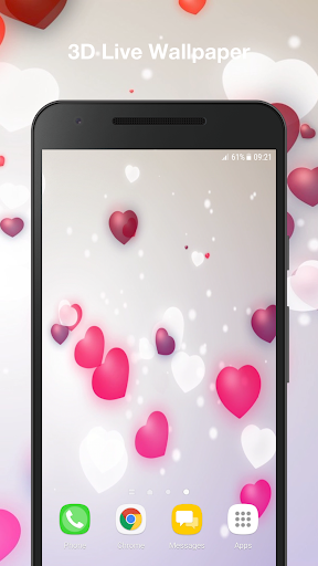 Android application Romantic Hearts Wallpaper Pro screenshort