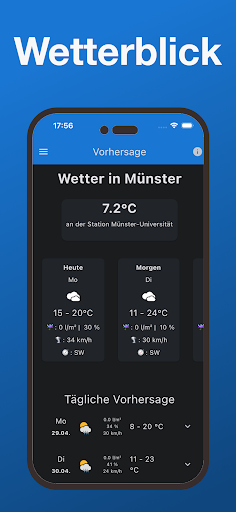 Android application Wetterblick screenshort
