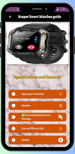 Kospet Smart Watches Guide Screen 2