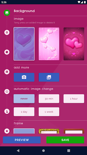 Android application Pink Hearts Live Wallpaper screenshort