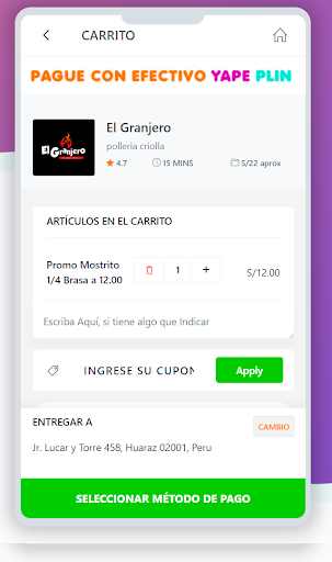 HUARAZ DELIVERY DE COMIDA Screen 3