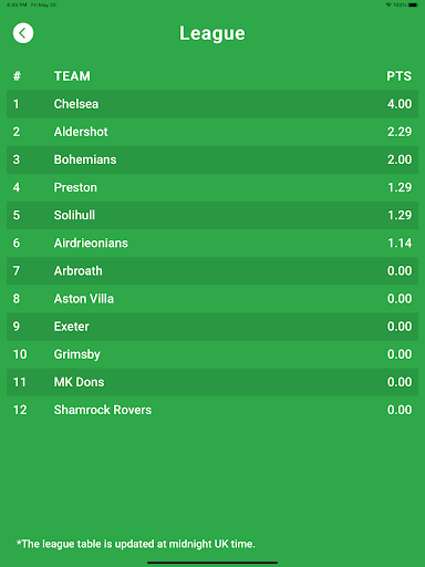 Screenshot of QuizSwipe Football