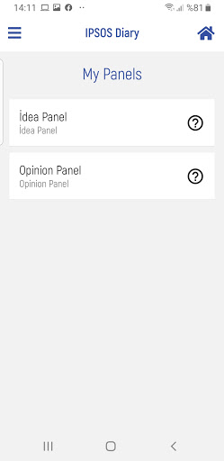 Android application Ipsos PanelIST screenshort