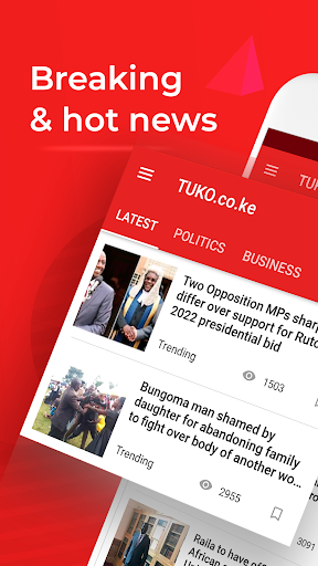 Kenya News: Tuko Hot & Breaking News Free App 9.1.19 APK screenshots 1