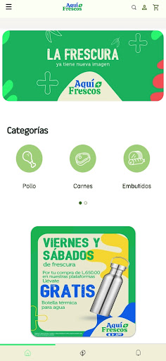 Android application Aquí + Frescos Honduras screenshort