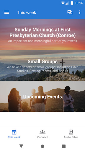 Android application First Presbyterian, Conroe, TX screenshort