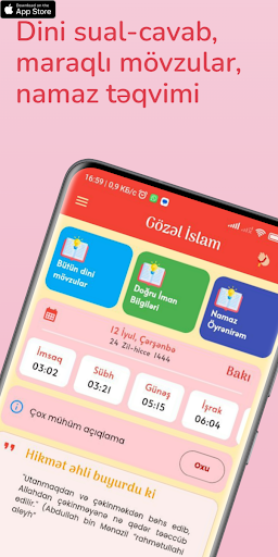 Android application Namaz Vaxtı | Gözəl İslam screenshort