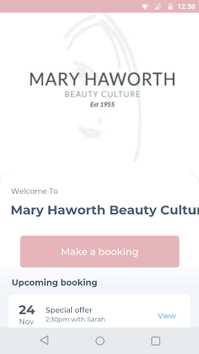 Android application Mary Haworth Beauty Culture screenshort